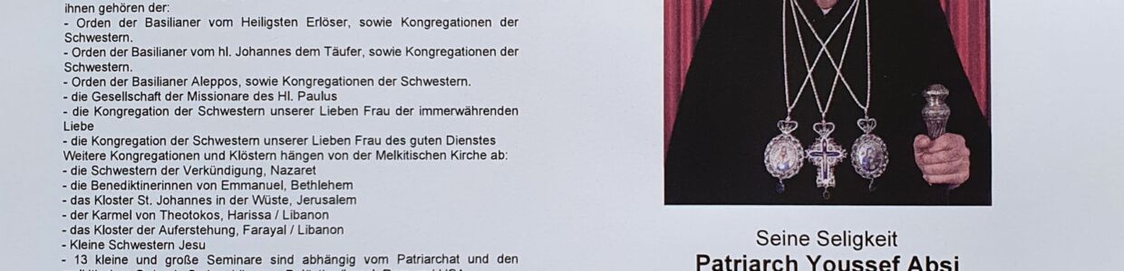 Informationsblatt zu Patriarch Youssef Absi